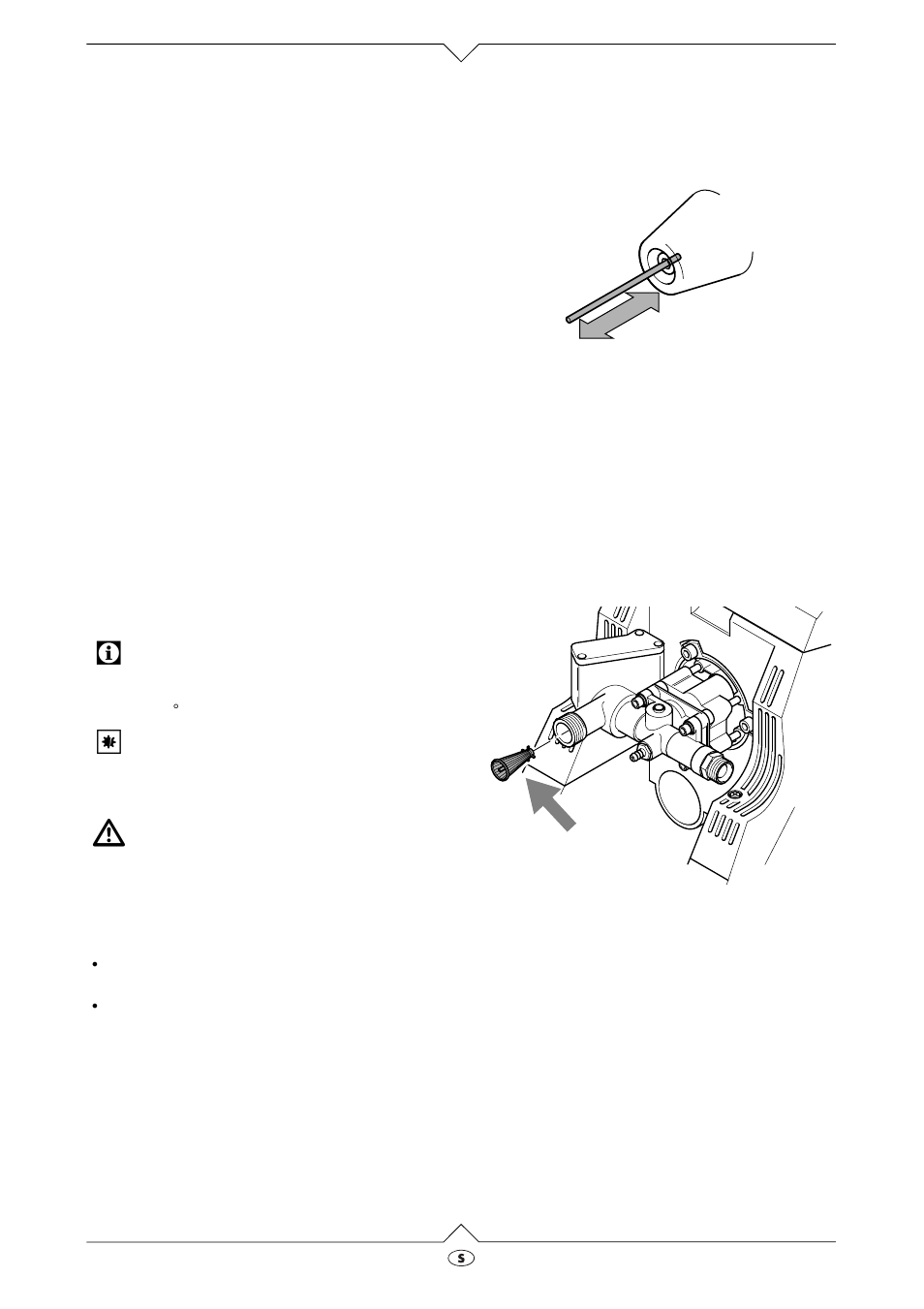 Avsluta driften, Isärtagning och lagring av tvätten, Underhåll och service | Rengöring av tvätten, Rengöring av munstycket, Rengöring av vattenfilter i suganslutningen | Elektra Beckum TopLine HD 500 User Manual | Page 7 / 11