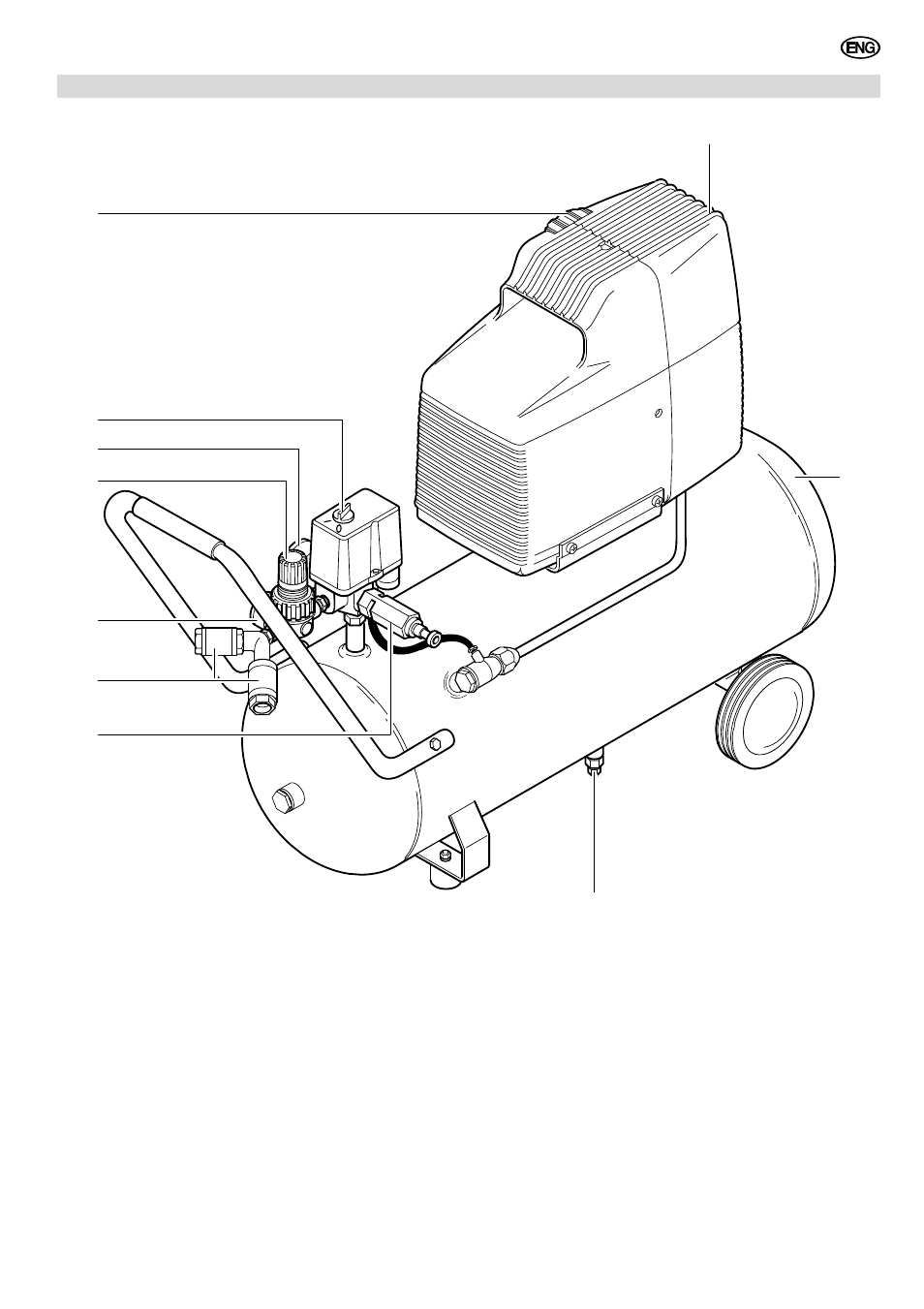 Englisch, Machine overview, English | Elektra Beckum Compressor Pump Basic 265 User Manual | Page 3 / 6