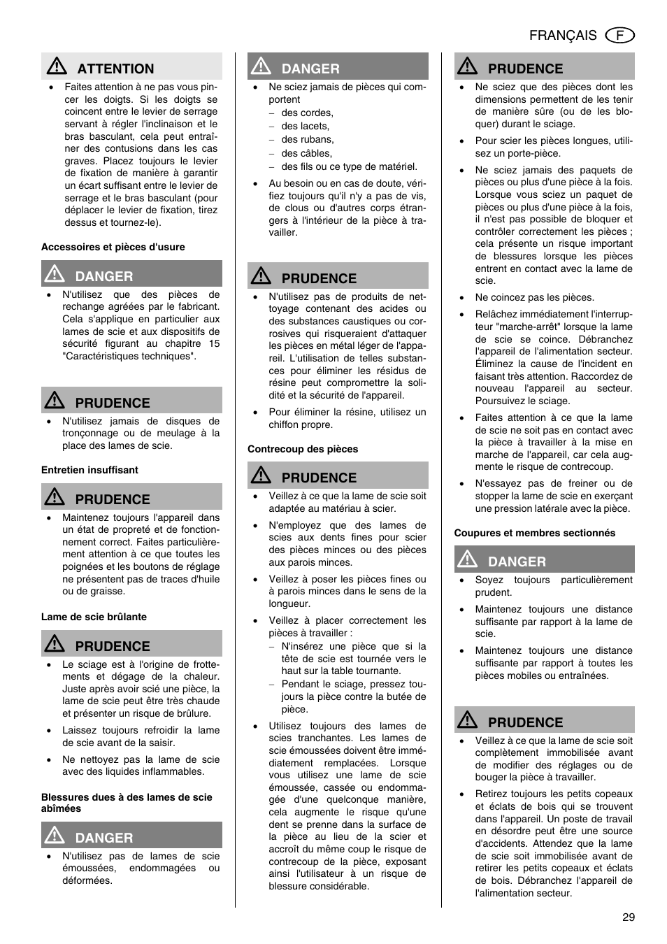 Elektra Beckum KGS 303 User Manual | Page 29 / 64