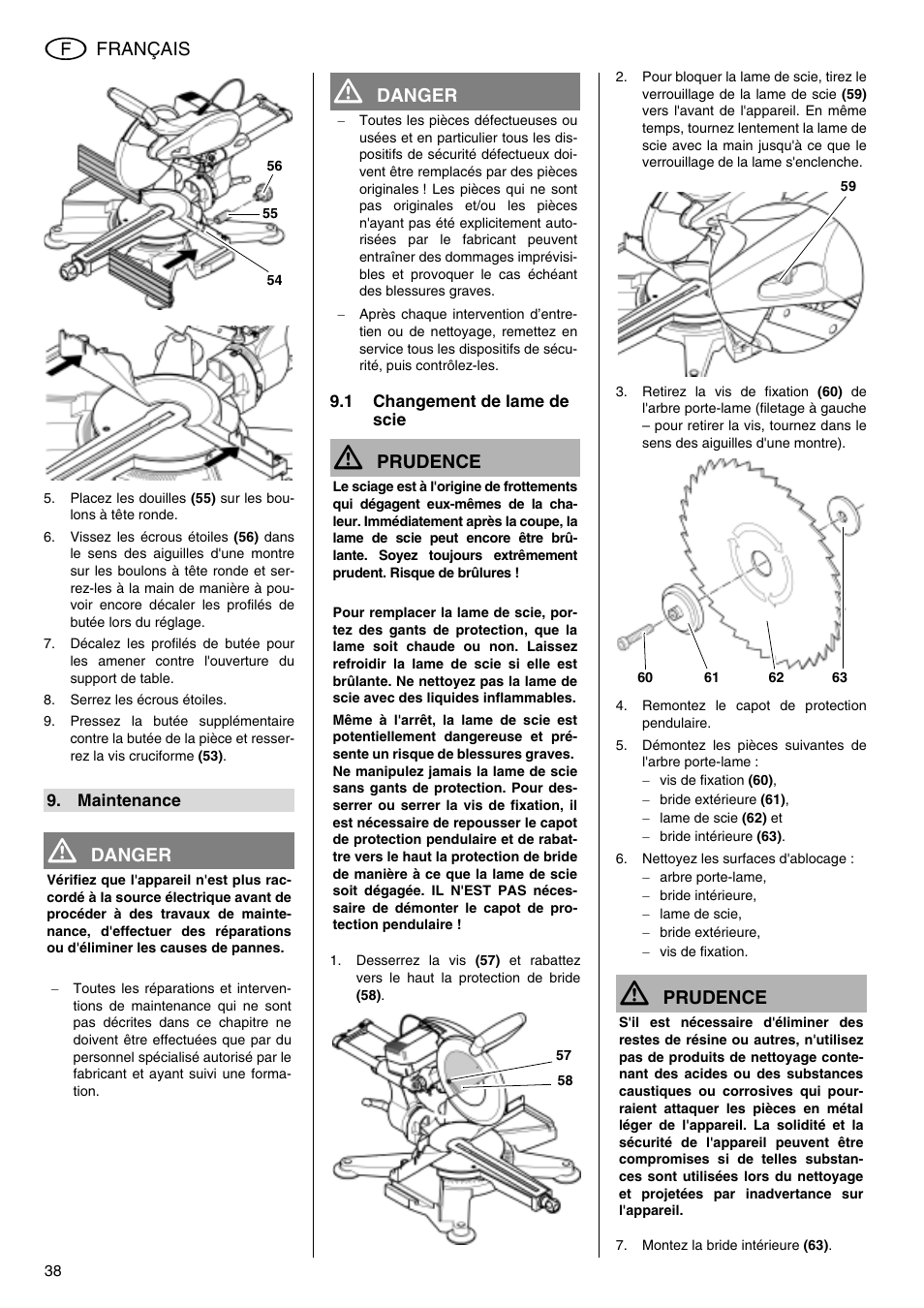 Elektra Beckum KGS 303 User Manual | Page 38 / 64