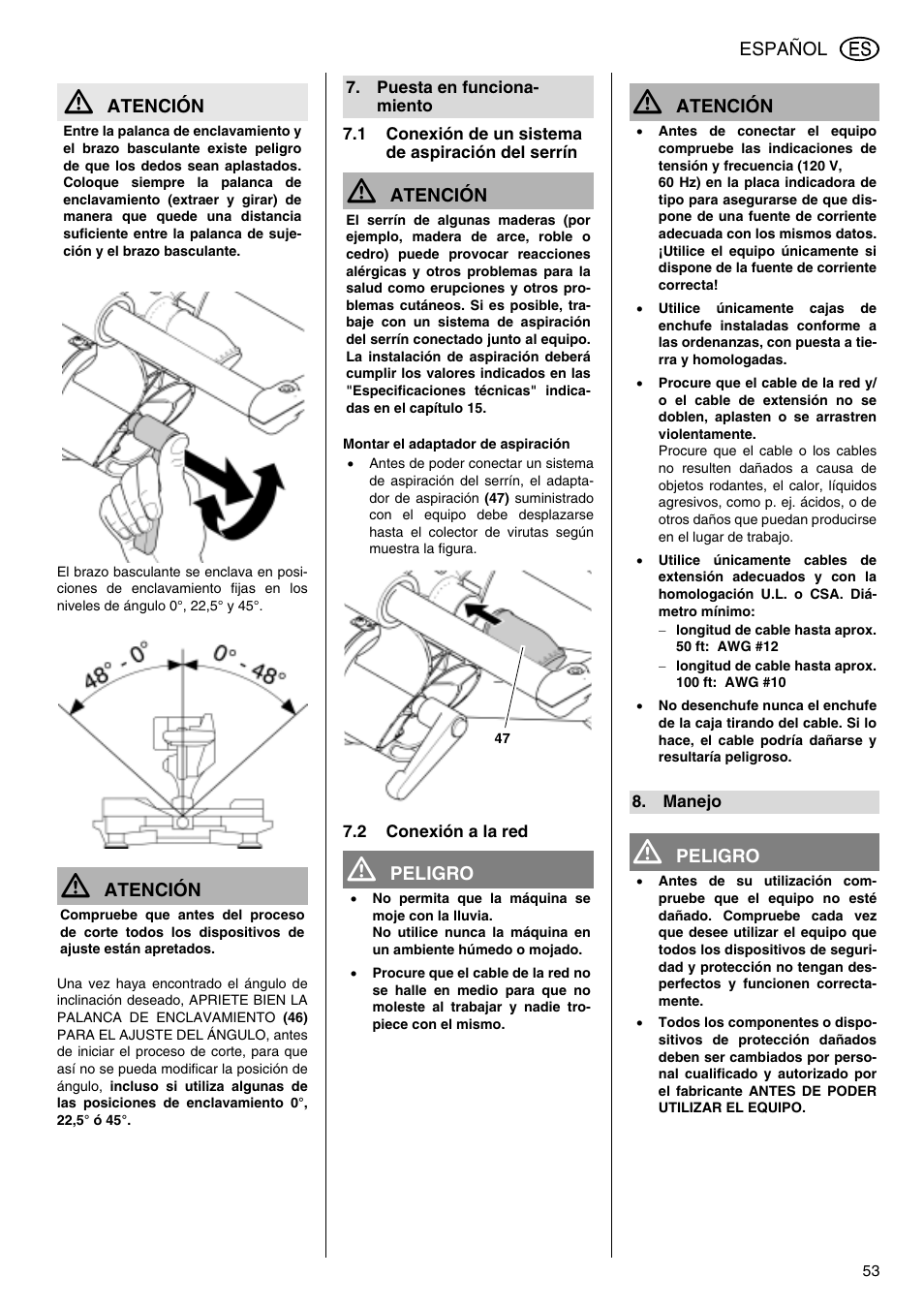 Elektra Beckum KGS 303 User Manual | Page 53 / 64