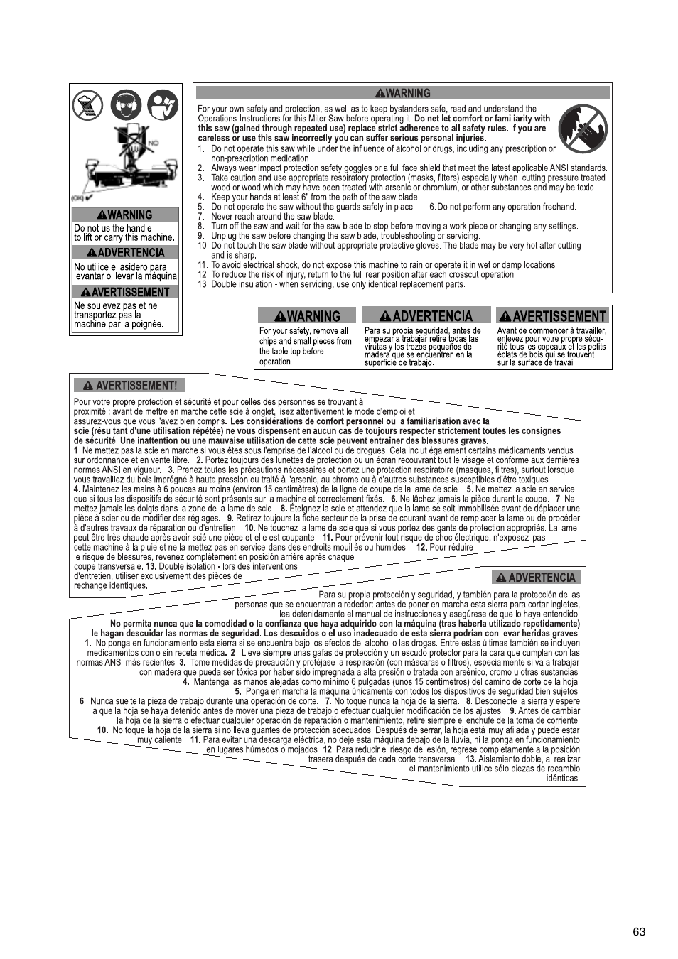 Elektra Beckum KGS 303 User Manual | Page 63 / 64