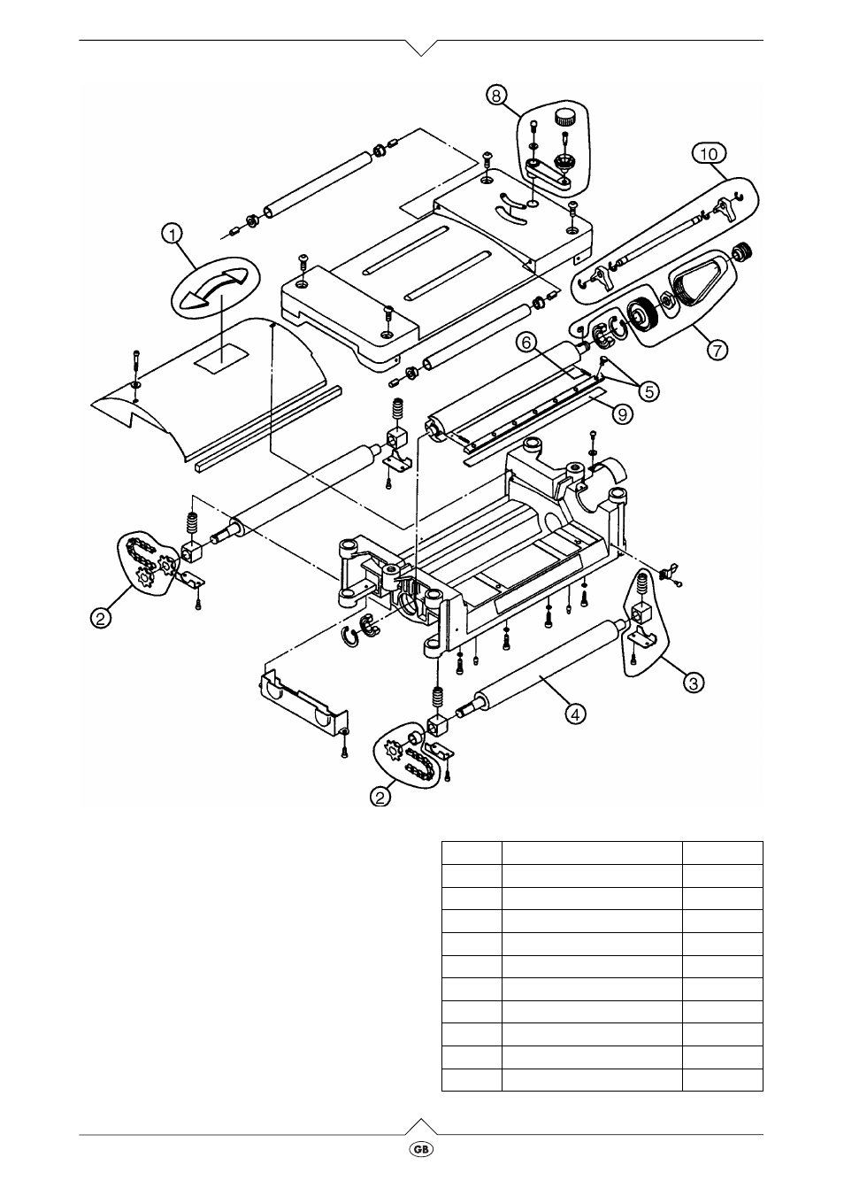 Spare parts list | Elektra Beckum DH 315 User Manual | Page 13 / 16