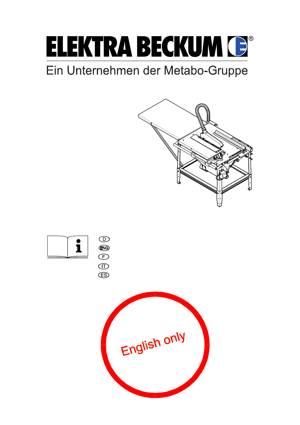 Elektra Beckum TKHS 315 P User Manual | 15 pages