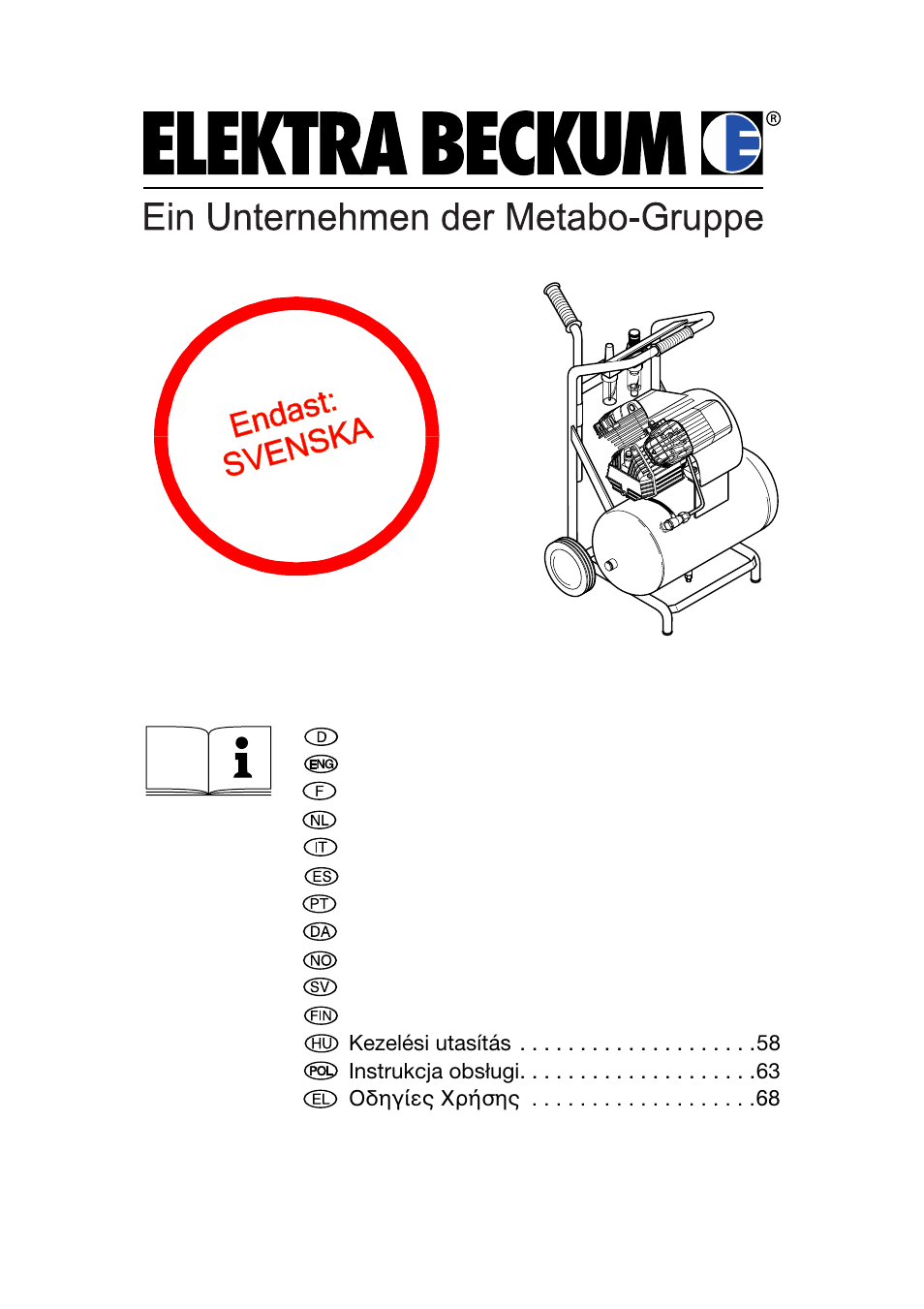 Elektra Beckum Power 380 User Manual | 8 pages