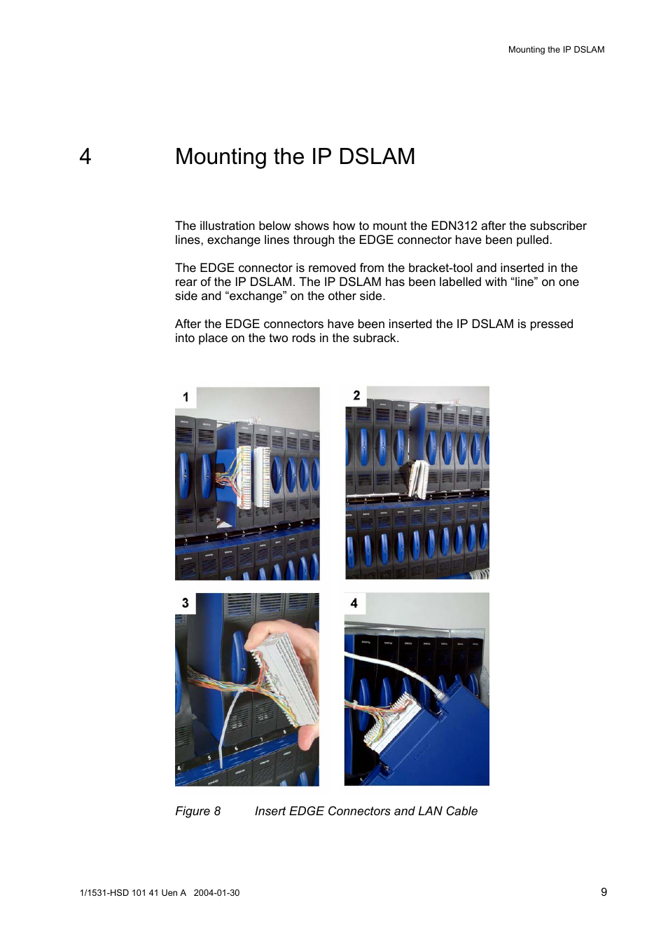 4mounting the ip dslam | Ericsson EDN312 User Manual | Page 13 / 20