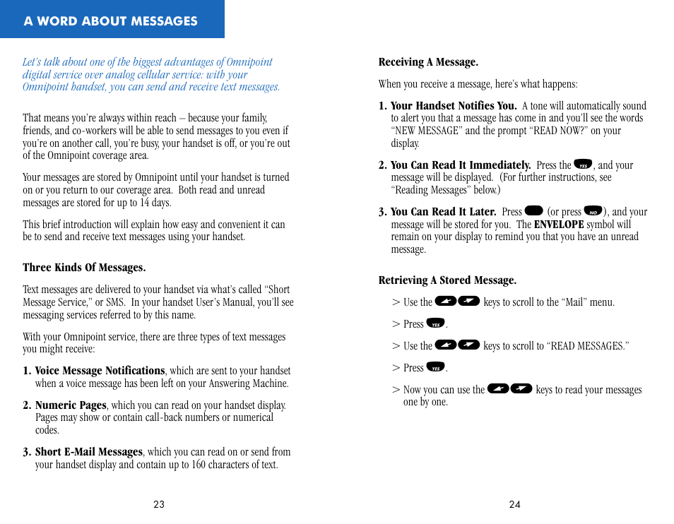 A word about messages | Ericsson CF388 User Manual | Page 15 / 36