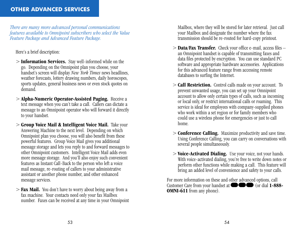 Other advanced services | Ericsson CF388 User Manual | Page 30 / 36
