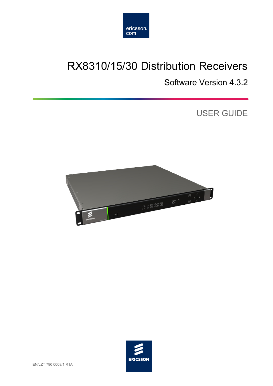 Ericsson Distribution Receivers RX8315 User Manual | 40 pages