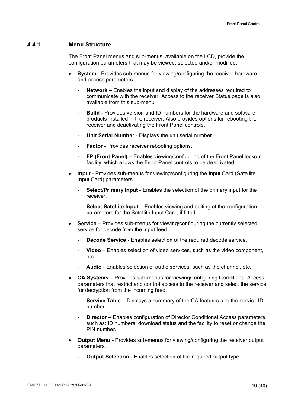 Ericsson Distribution Receivers RX8315 User Manual | Page 19 / 40