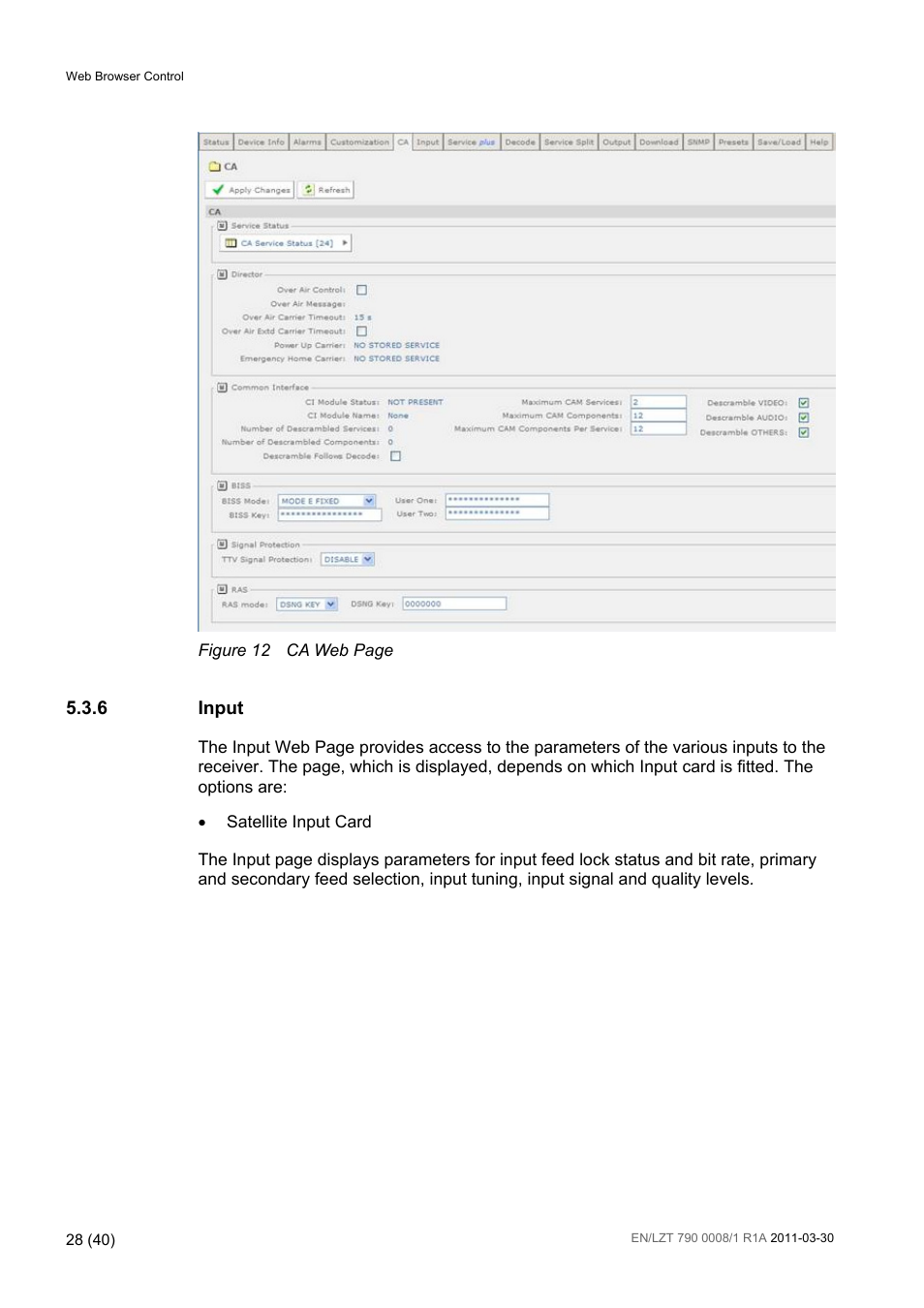Figure 12, 6 input | Ericsson Distribution Receivers RX8315 User Manual | Page 28 / 40