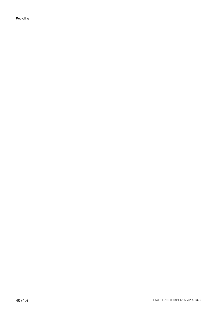 Ericsson Distribution Receivers RX8315 User Manual | Page 40 / 40