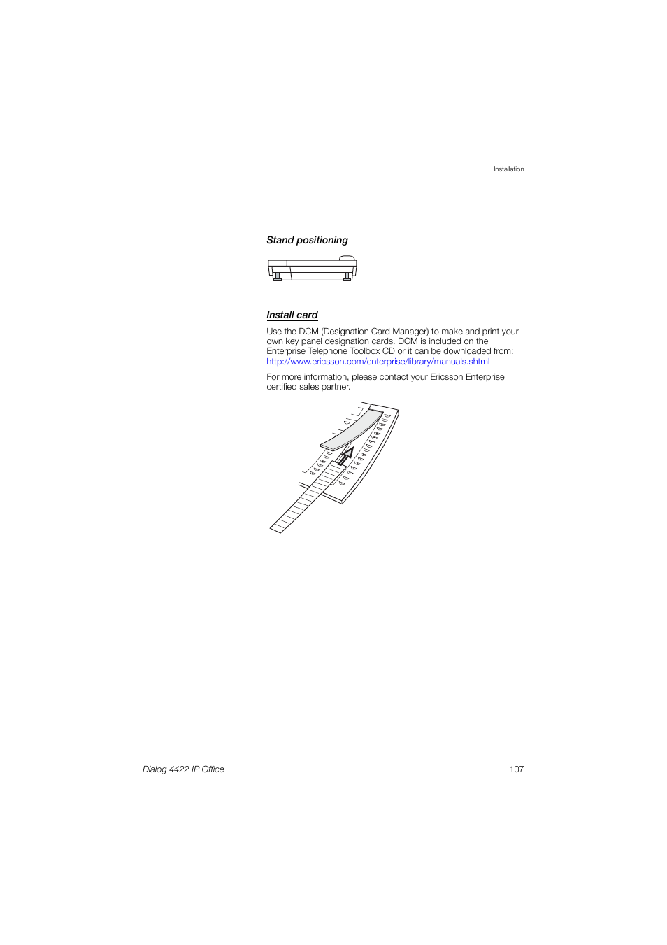 Ericsson DIALOG 4422 User Manual | Page 107 / 116