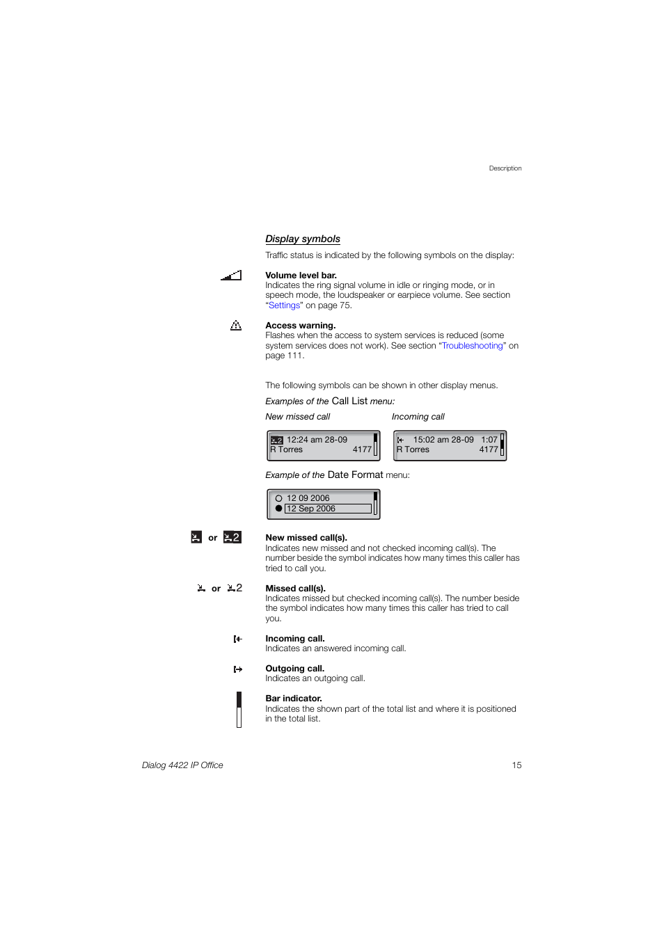 Ericsson DIALOG 4422 User Manual | Page 15 / 116