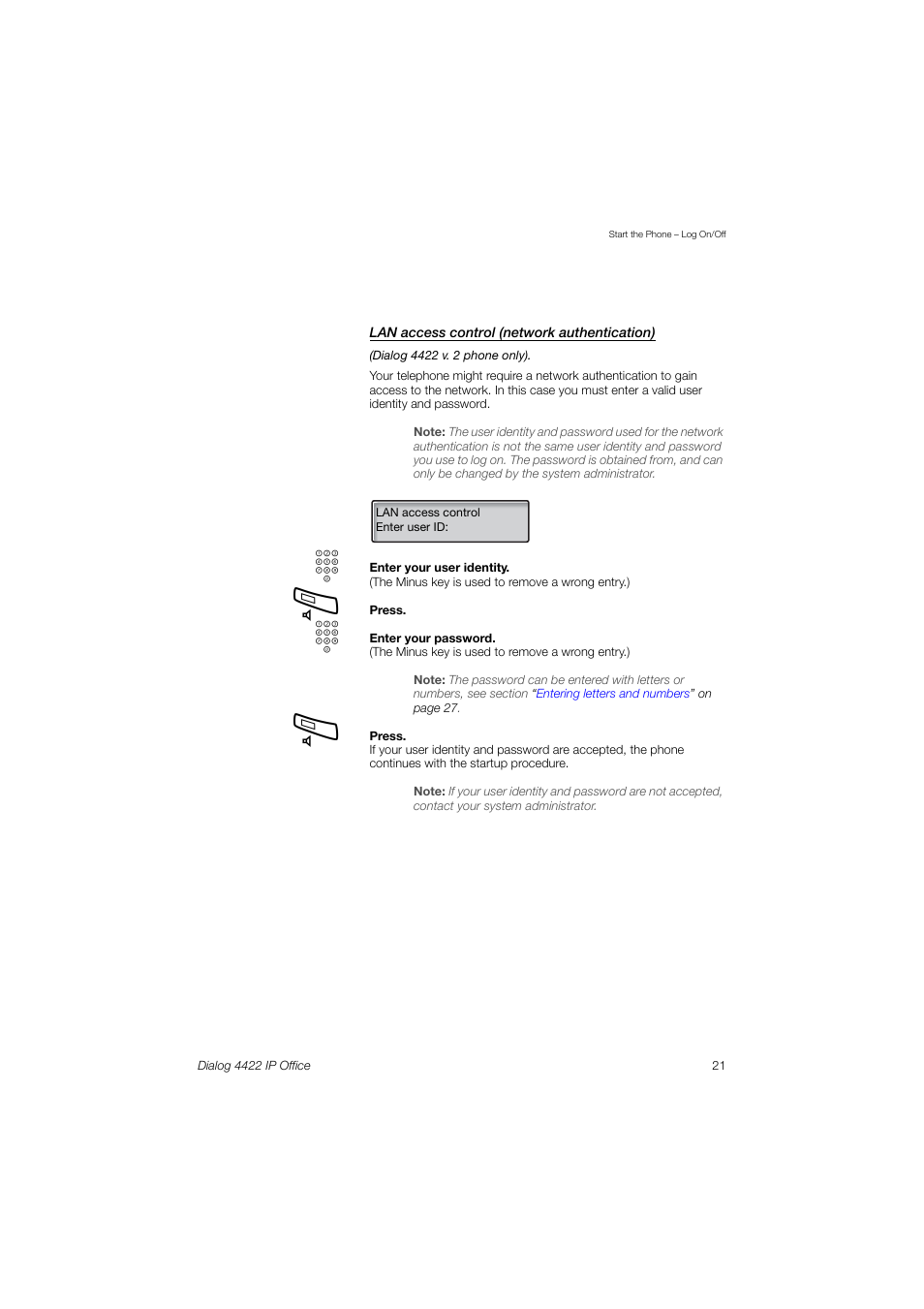 Ericsson DIALOG 4422 User Manual | Page 21 / 116