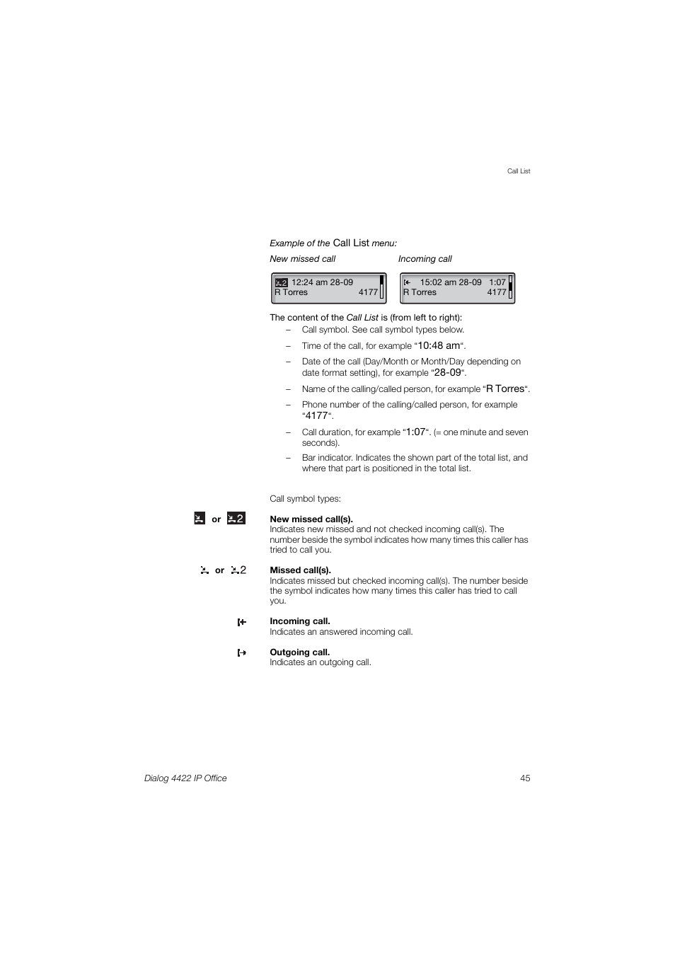 Ericsson DIALOG 4422 User Manual | Page 45 / 116
