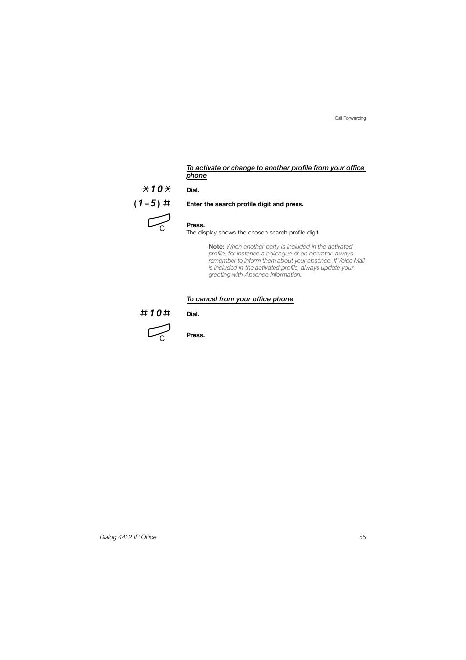 Ericsson DIALOG 4422 User Manual | Page 55 / 116