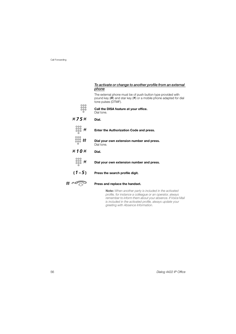 Ericsson DIALOG 4422 User Manual | Page 56 / 116