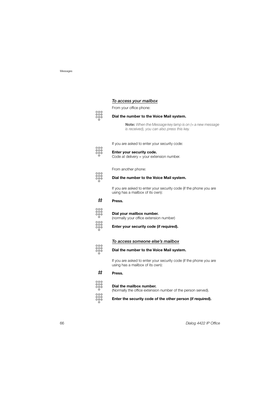 Ericsson DIALOG 4422 User Manual | Page 66 / 116