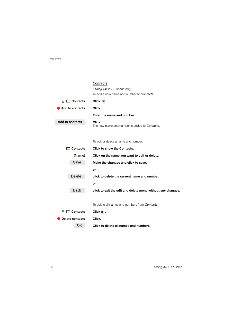 Ericsson DIALOG 4422 User Manual | Page 98 / 116