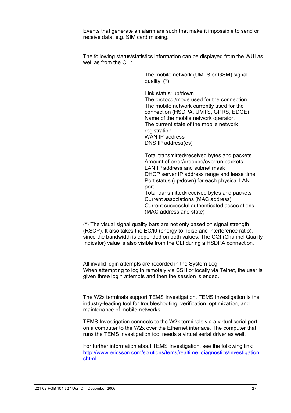 Ericsson W2x Series User Manual | Page 27 / 33