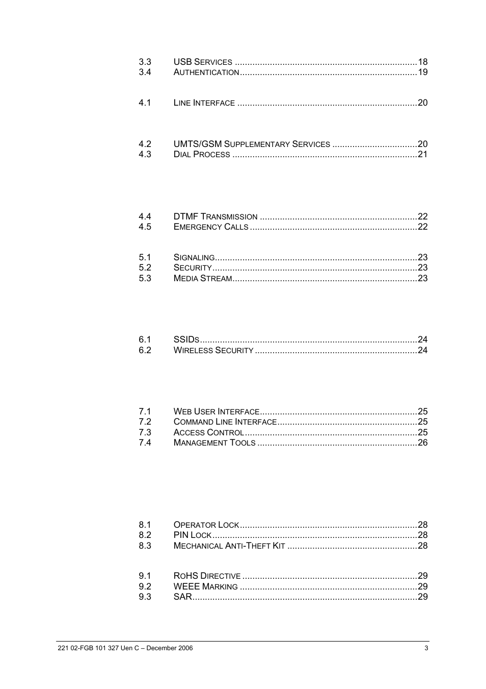 Ericsson W2x Series User Manual | Page 3 / 33