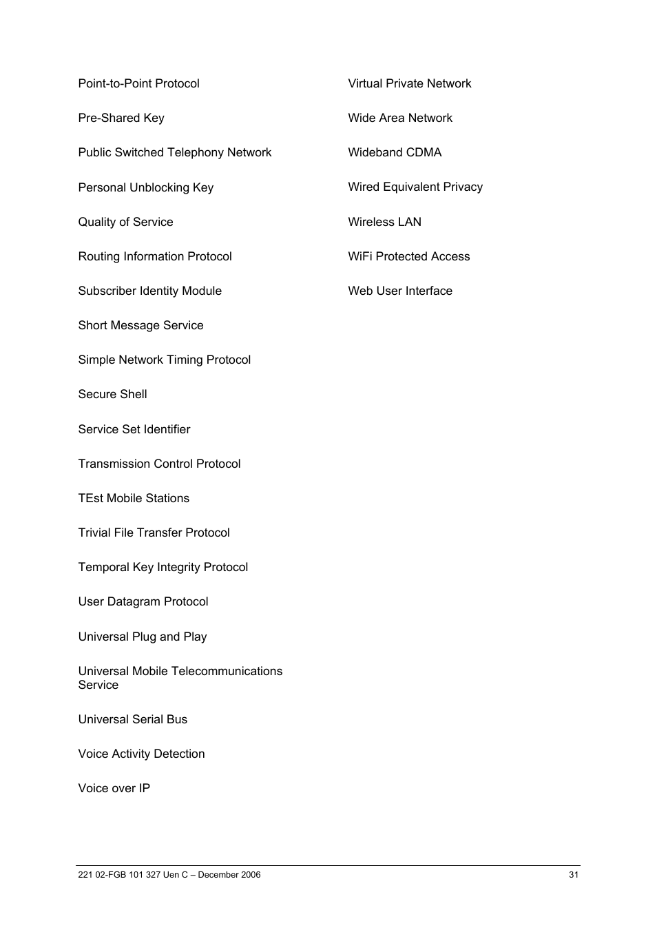 Ericsson W2x Series User Manual | Page 31 / 33