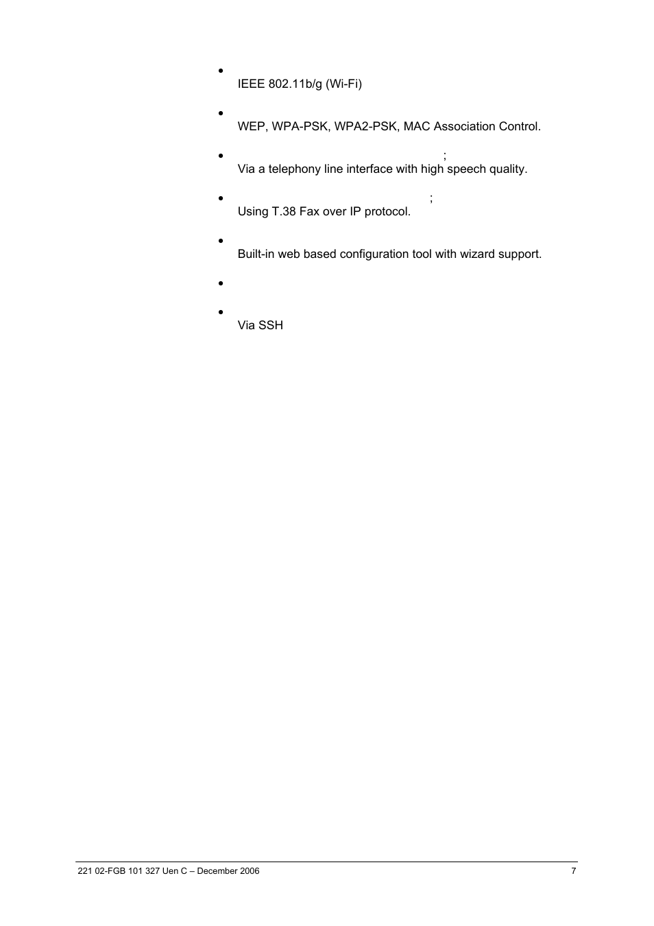 Ericsson W2x Series User Manual | Page 7 / 33