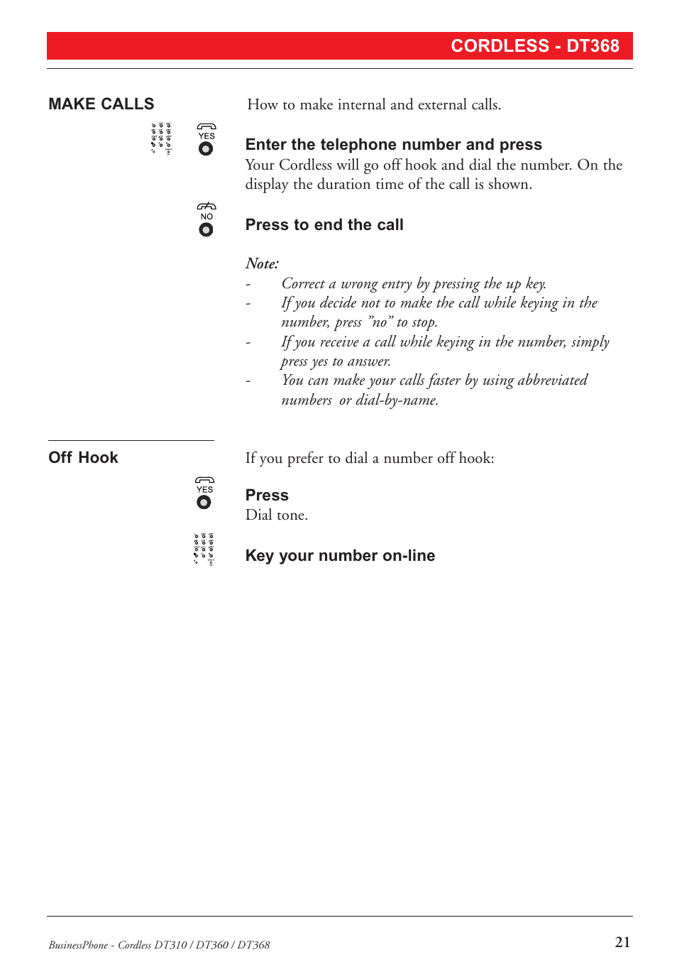 Ericsson DT368 User Manual | Page 21 / 84