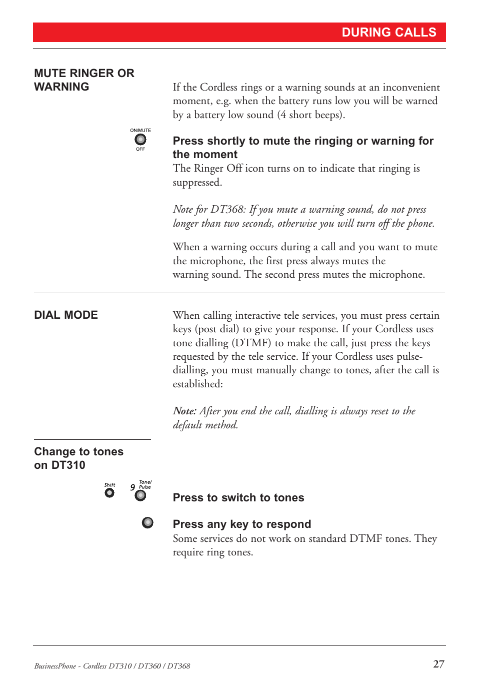 Ericsson DT368 User Manual | Page 27 / 84