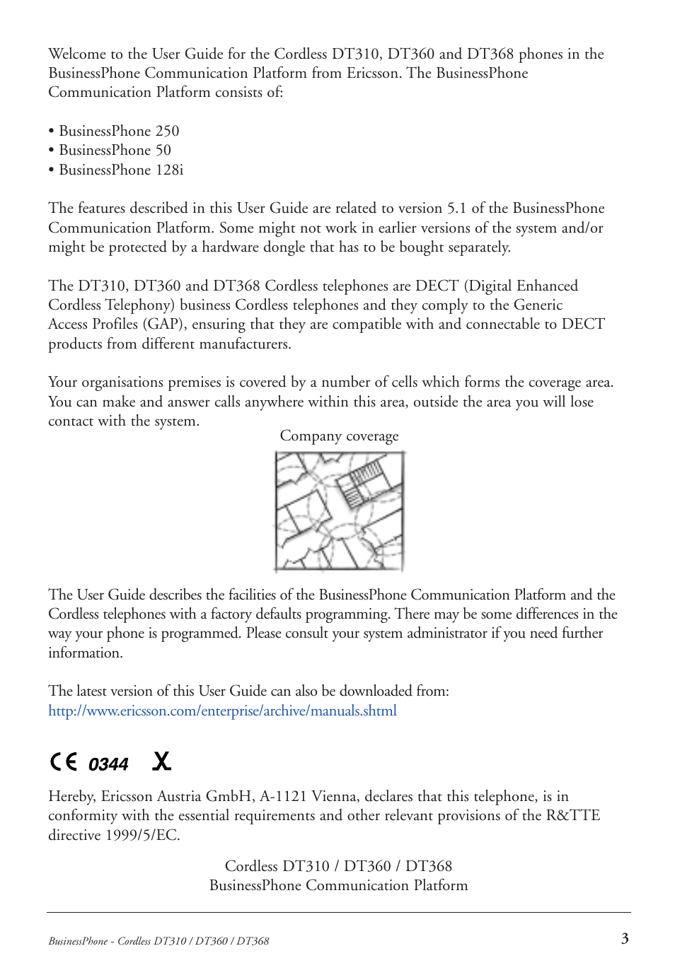 Welcome | Ericsson DT368 User Manual | Page 3 / 84