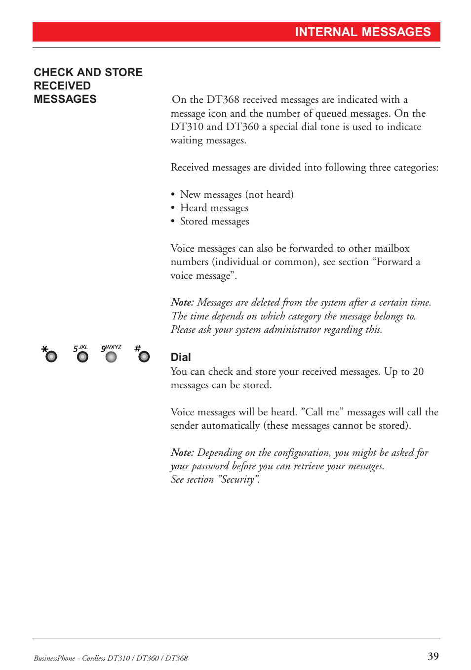 Ericsson DT368 User Manual | Page 39 / 84