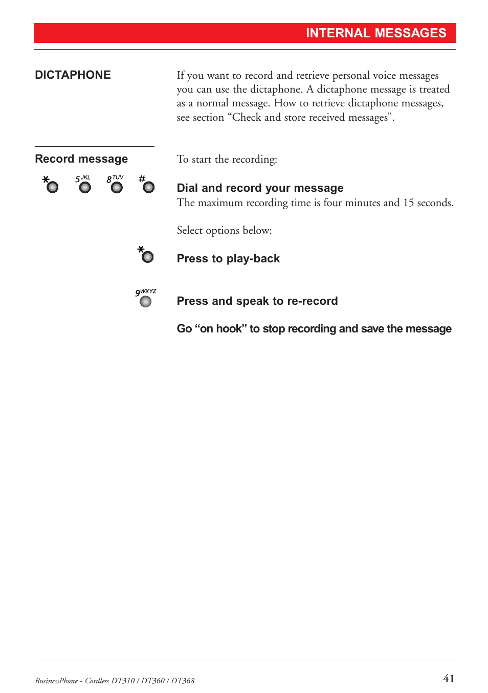 Ericsson DT368 User Manual | Page 41 / 84