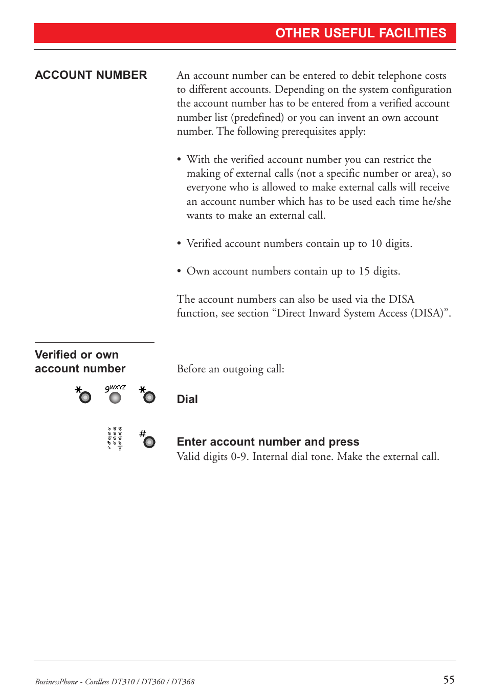 Ericsson DT368 User Manual | Page 55 / 84