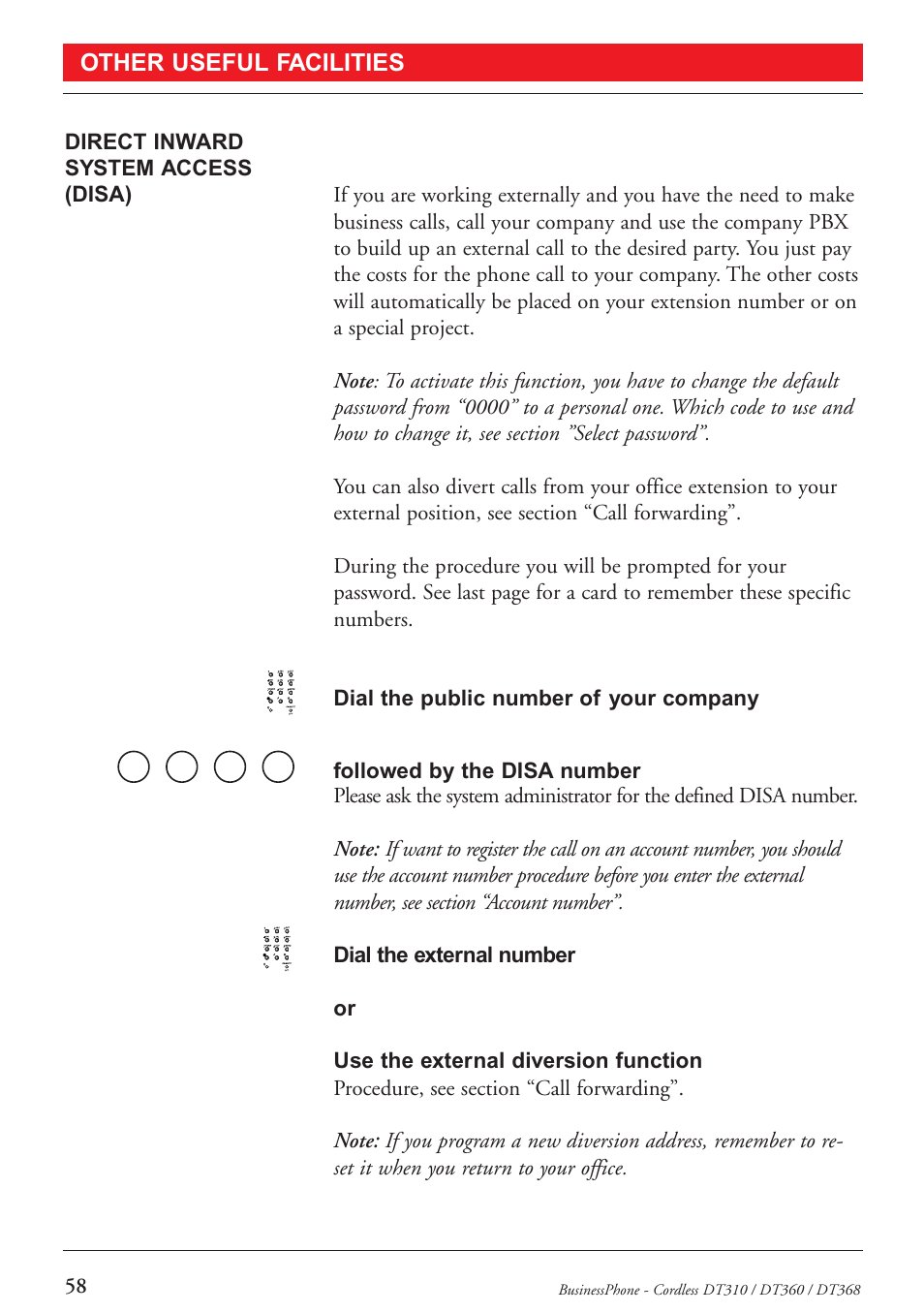 Ericsson DT368 User Manual | Page 58 / 84