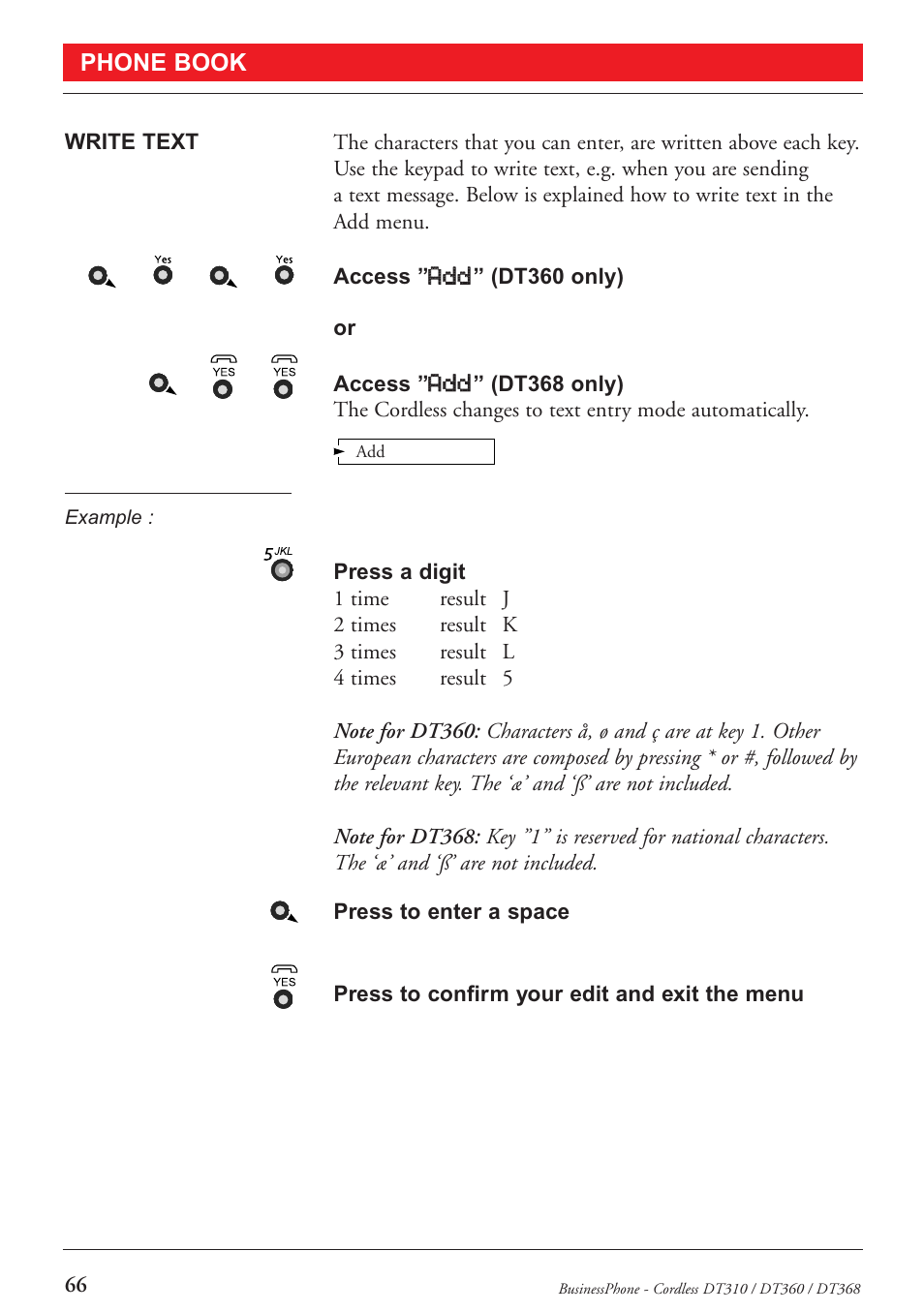 Phone book | Ericsson DT368 User Manual | Page 66 / 84