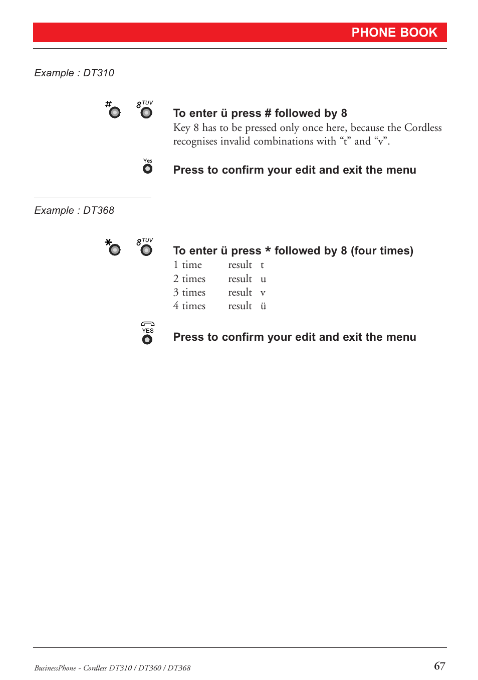 Ericsson DT368 User Manual | Page 67 / 84