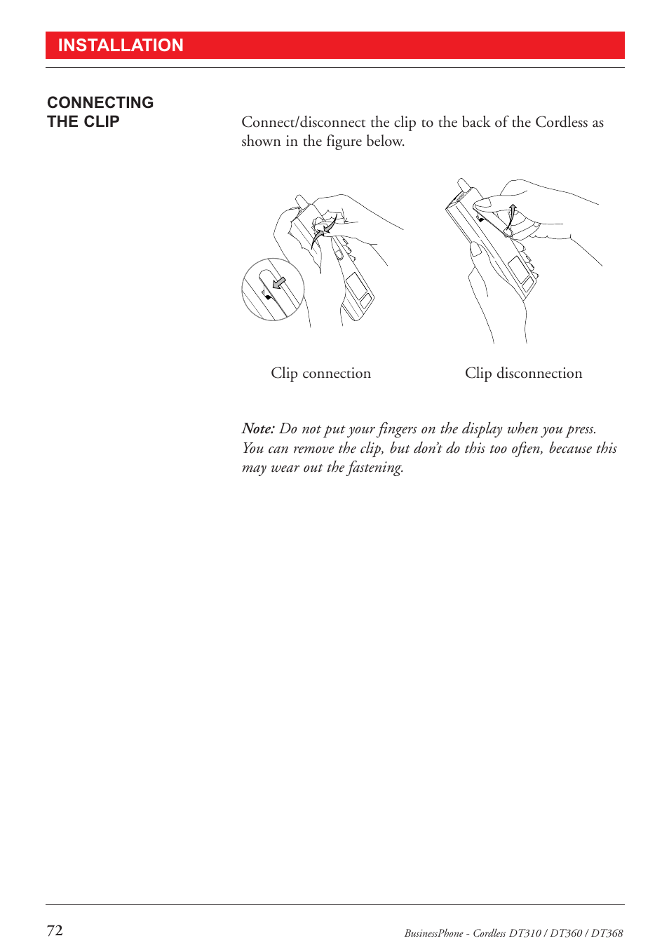 Installation | Ericsson DT368 User Manual | Page 72 / 84