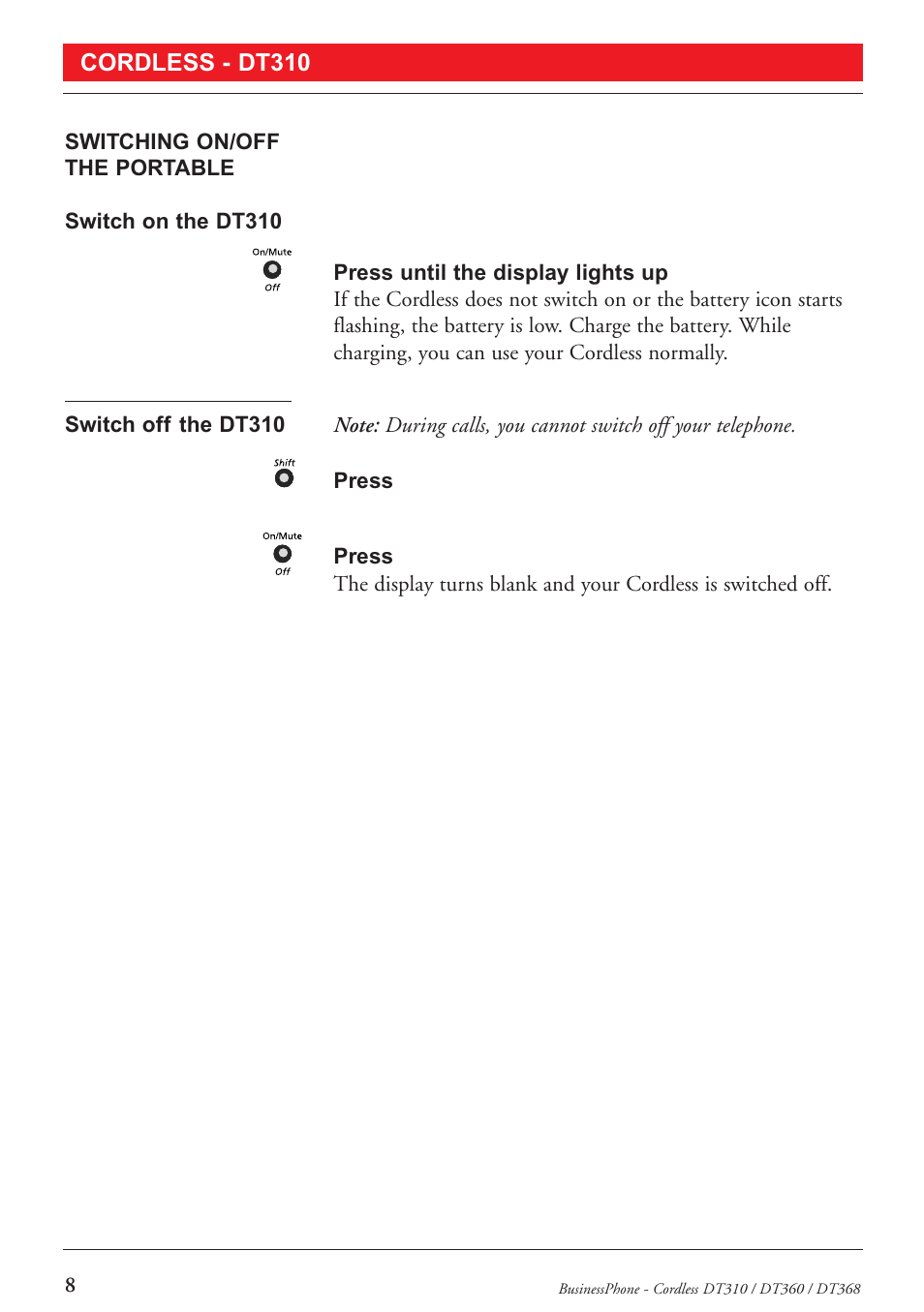 Ericsson DT368 User Manual | Page 8 / 84