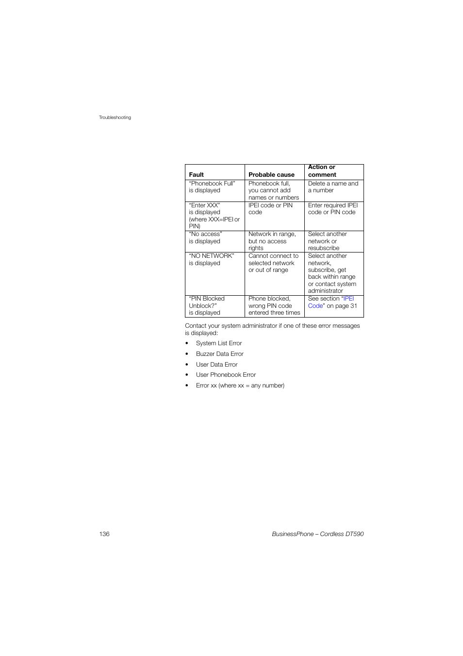 Ericsson DT590 User Manual | Page 136 / 144