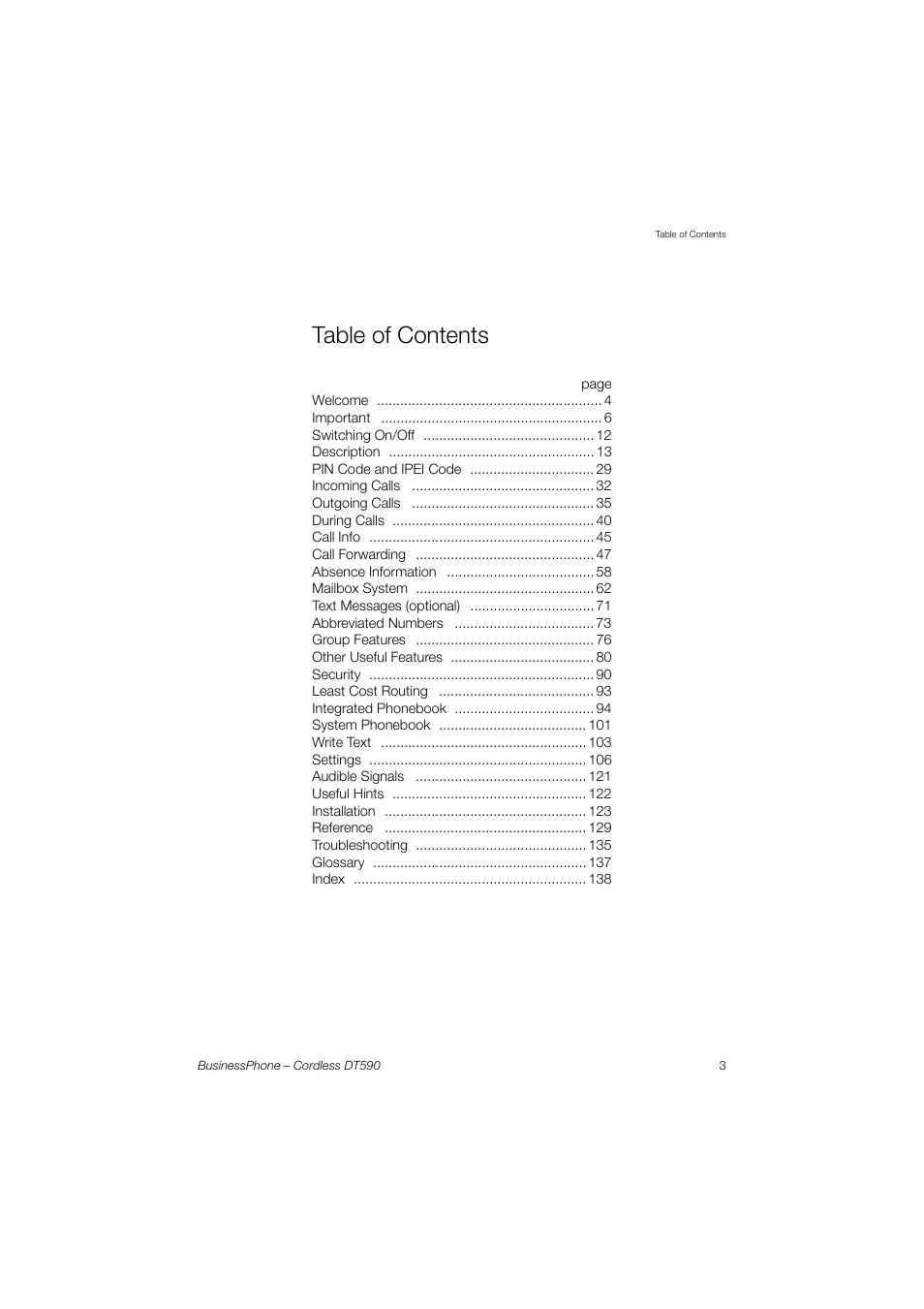 Ericsson DT590 User Manual | Page 3 / 144