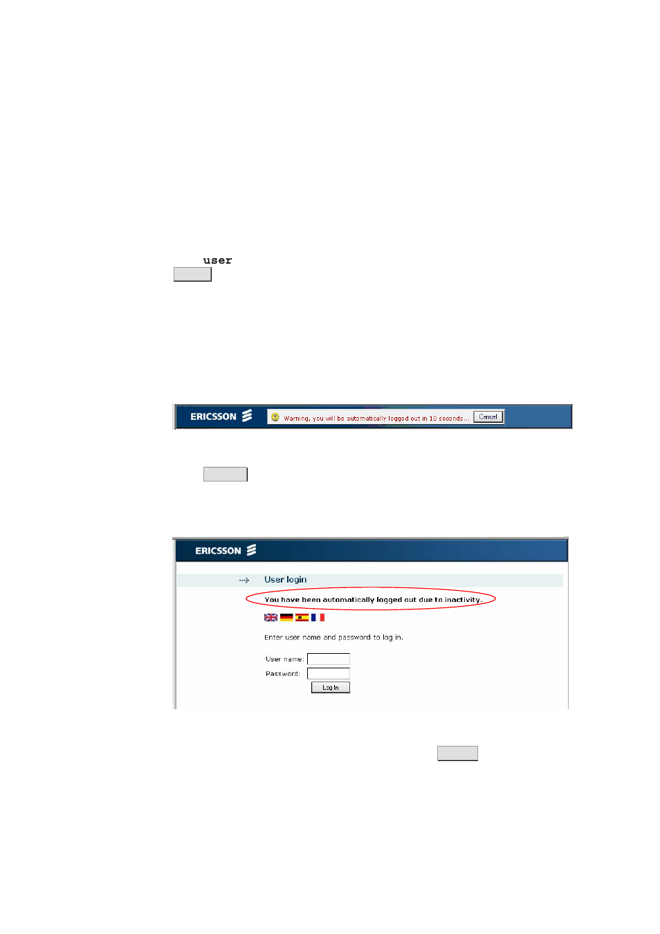 1 inactivity timeout | Ericsson W21 User Manual | Page 11 / 84