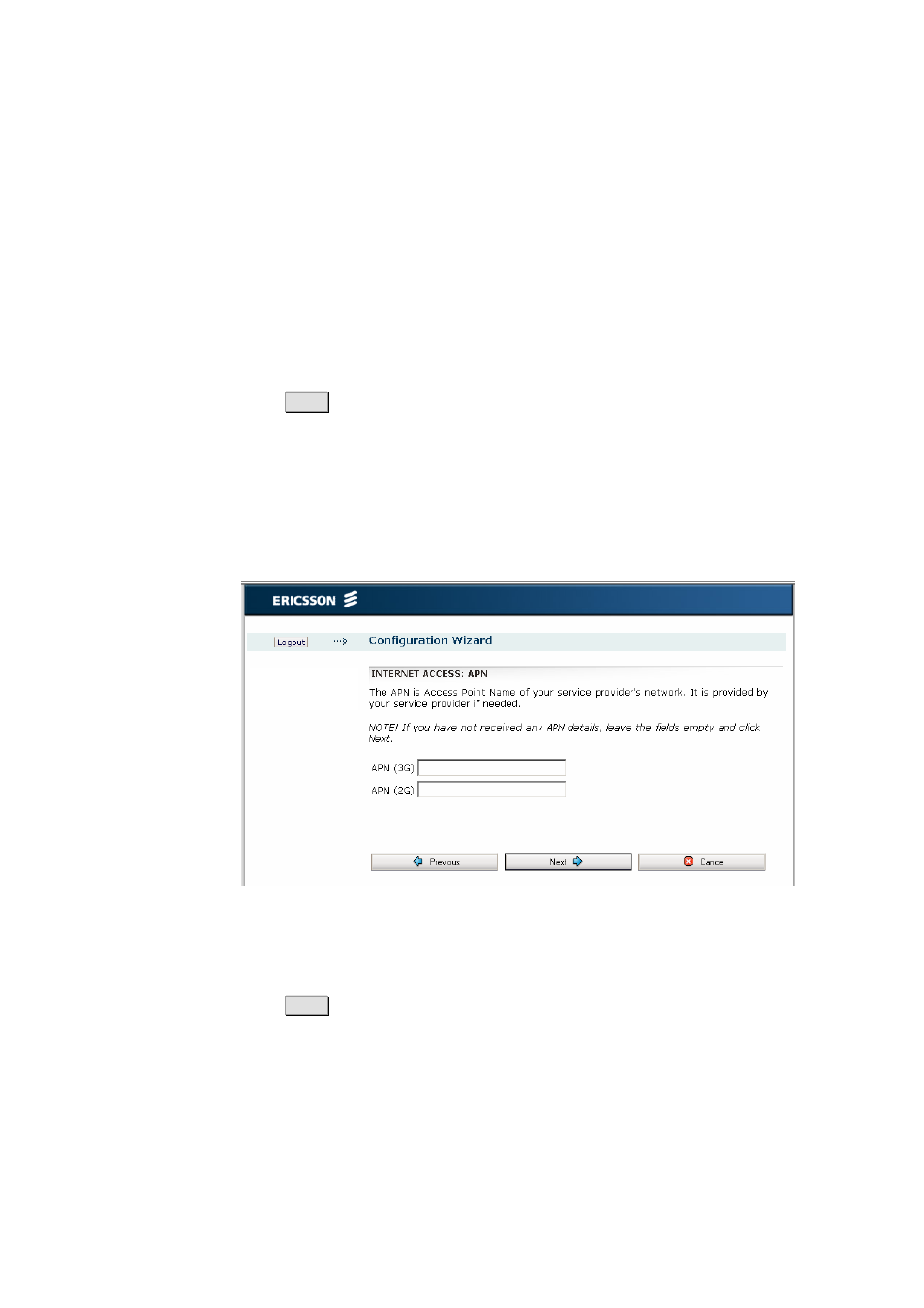 2 apn, 3 ppp user authentication | Ericsson W21 User Manual | Page 17 / 84