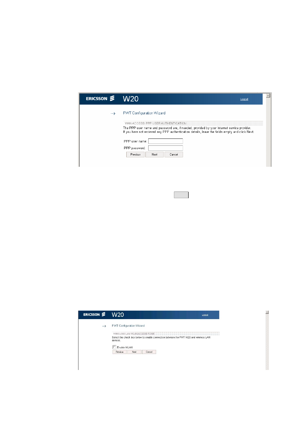 2 wireless lan access | Ericsson WCDMA/HSDPA User Manual | Page 17 / 68