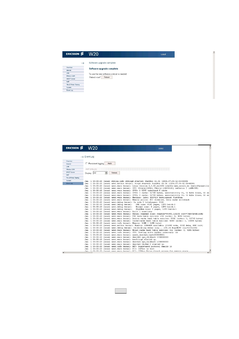 11 event log | Ericsson WCDMA/HSDPA User Manual | Page 45 / 68