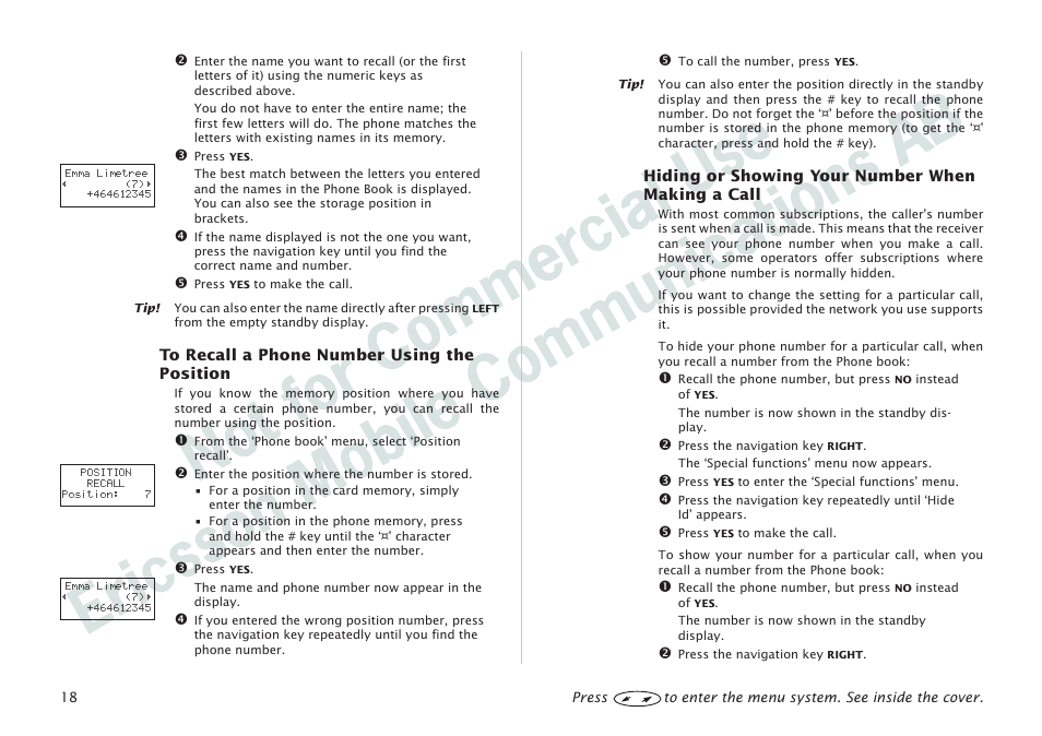 Ericsson I 888 WORLD User Manual | Page 22 / 70