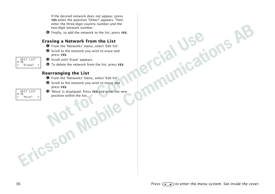 Ericsson I 888 WORLD User Manual | Page 40 / 70