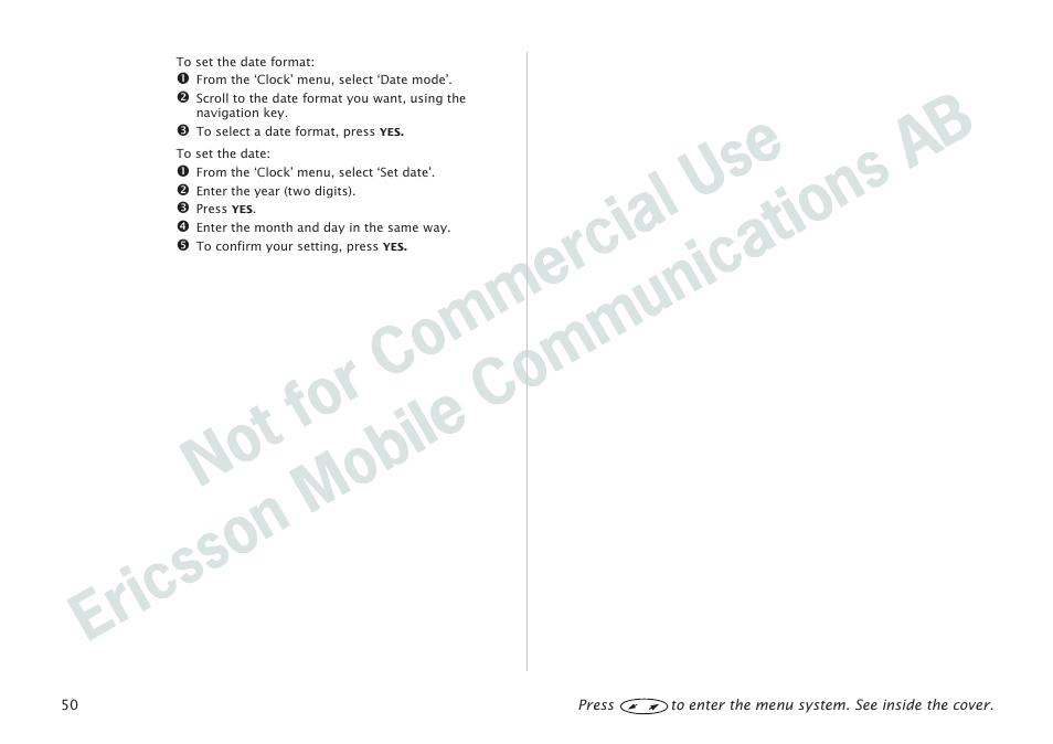 Ericsson I 888 WORLD User Manual | Page 54 / 70