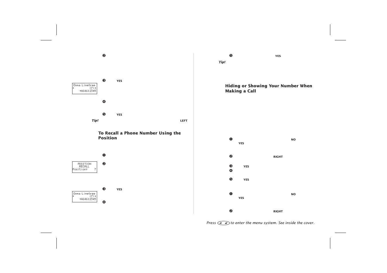 Position recall 18, Using the position 18 | Ericsson SH888 User Manual | Page 22 / 71
