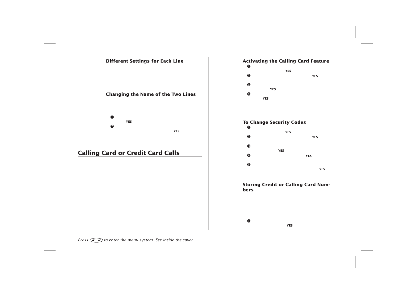 Credit card calls 55, Calling card or credit card calls | Ericsson SH888 User Manual | Page 59 / 71